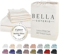 Bella Coterie 6 Piece Luxury Bamboo Viscose King Size Sheet Set | 100% by BC