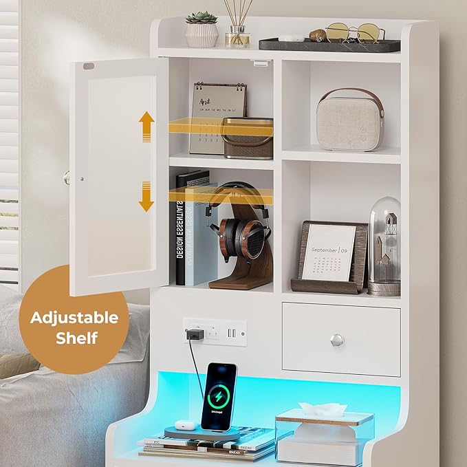 ADORNEVE White Nightstand Set of 2 - Image 5