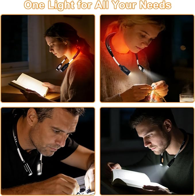 Neck Light with Neck Heating, 2000mAh Rechargeable Battery, Hands-Free Reading - Image 6