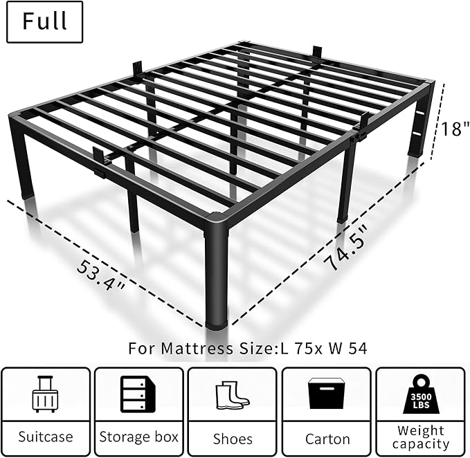 ROIL 18 Inch Full Size Bed Frame - Image 3