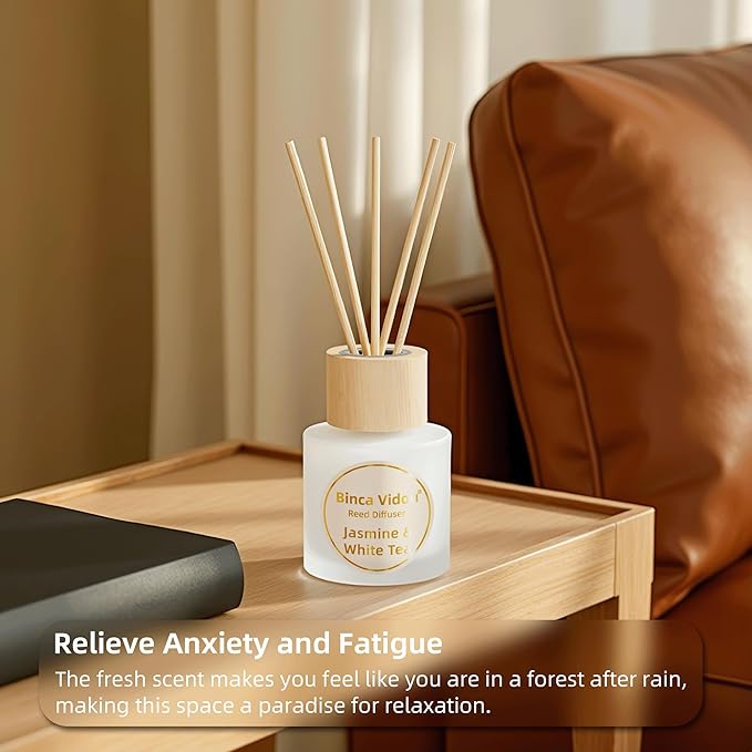 Reed Diffuser Set of 3, Binca Vidou Lavender, Jasmine & White Tea, Sage & Sea - Image 6