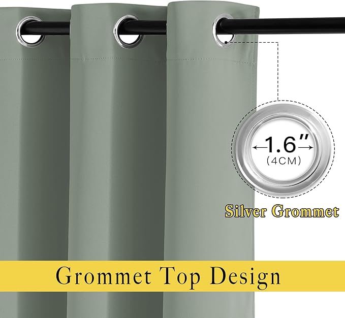 NICETOWN Light Reducing Grommet Curtains - Image 2