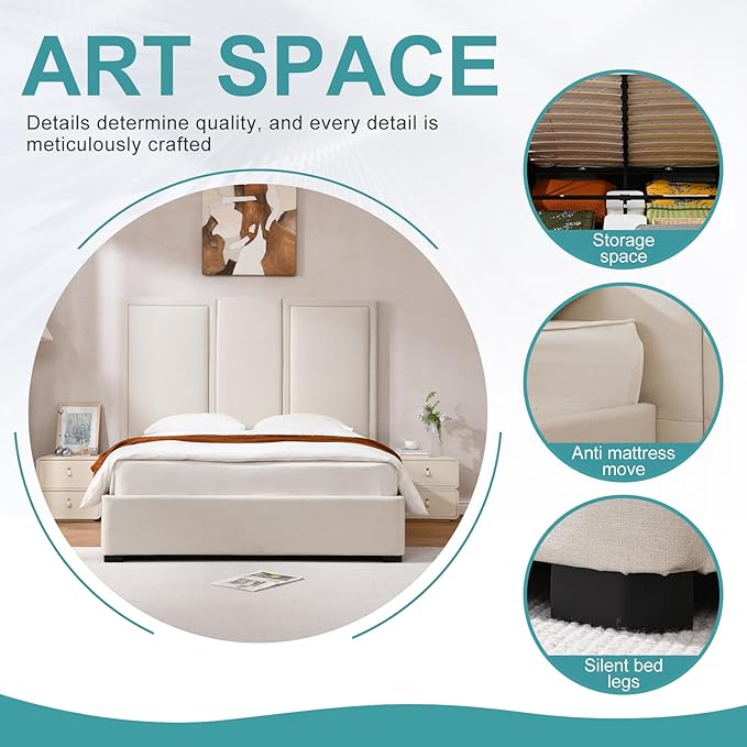 YUHUASHI Queen Size Bed Frame - Image 8