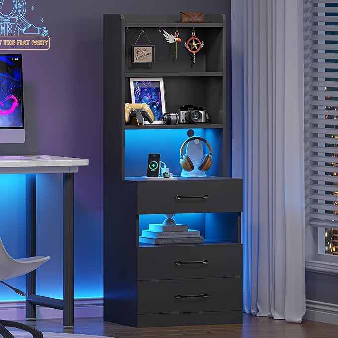 VIAGDO Tall Nightstand Set of 2 - Image 8