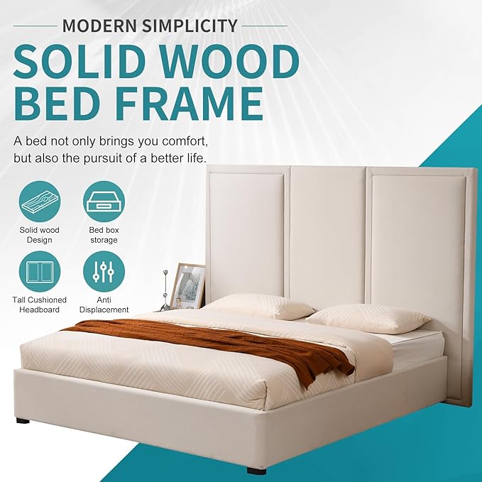 YUHUASHI King Size Bed Frame - Image 6