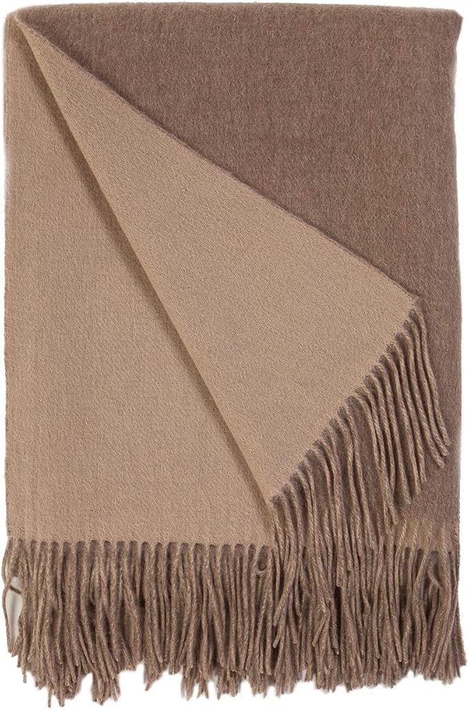 Alashan Cashmere Blend Double Faced Throw-Super Soft and Luxe Fabric- Perfect by Alashan