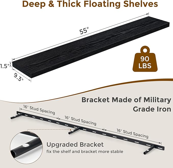 Fun Memories 55 Inch Floating Shelves - Image 3