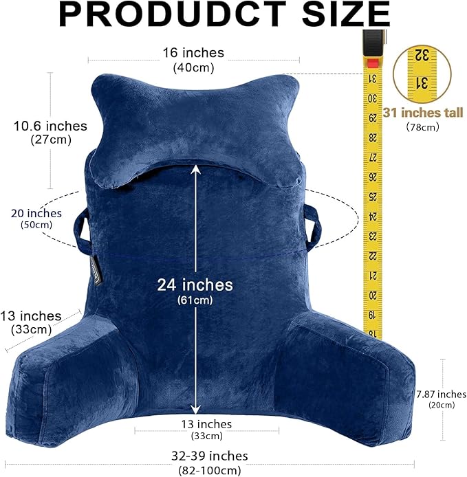 SLIGUY Reading Pillow-Extra Large 31" Bed Rest Pillow - Image 4