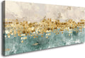 DZL Art A74675 Gold Abstract Canvas by DZL+Art