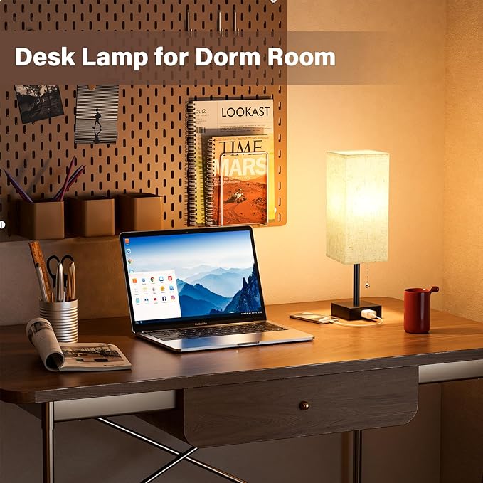 Bedside Table Lamps for Bedroom Set of 2 - Image 3