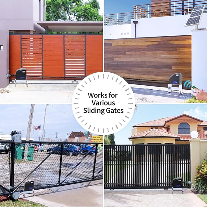 TOPENS DKC500S Solar Sliding Gate Opener Chain Drive Automatic Gate Motor - Image 7