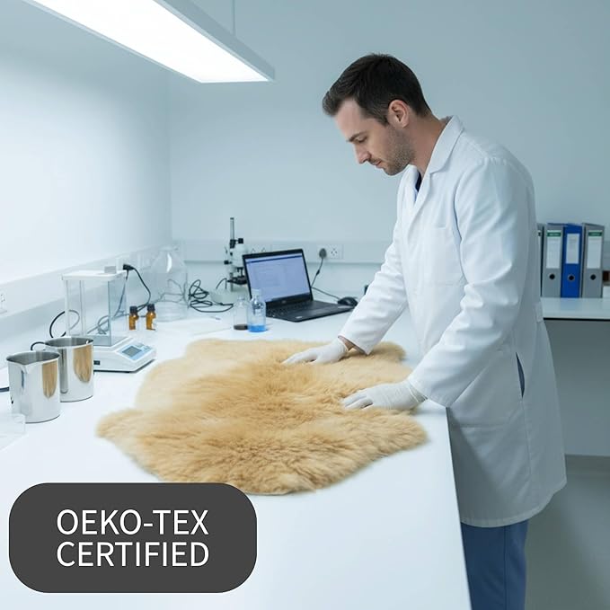Super Area Rugs Brown Sheepskin Rug - Image 6