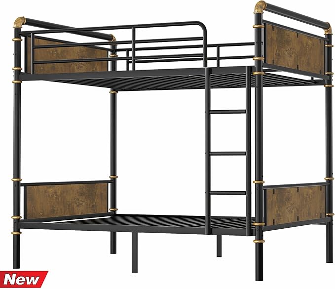 SIGONE Stronger & Safer Heavy Duty Twin XL Over Twin XL Size Bunk Bed - Image 9