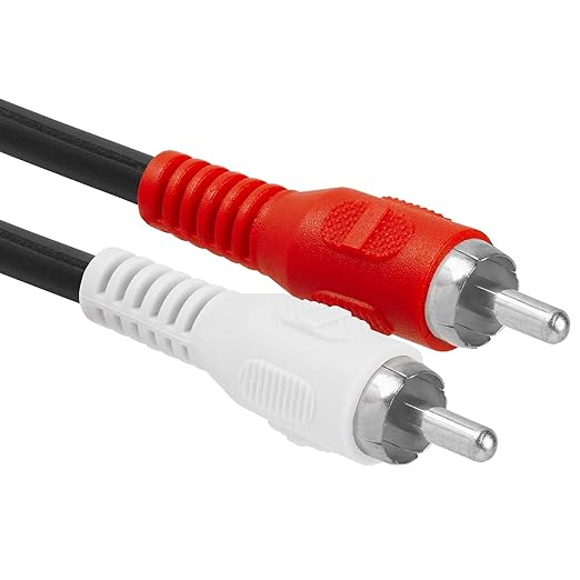 Cmple - [5 Pack 2 RCA Male to 1 RCA Female Stereo Audio Y-Cable, 2 RCA Plugs to - Image 5