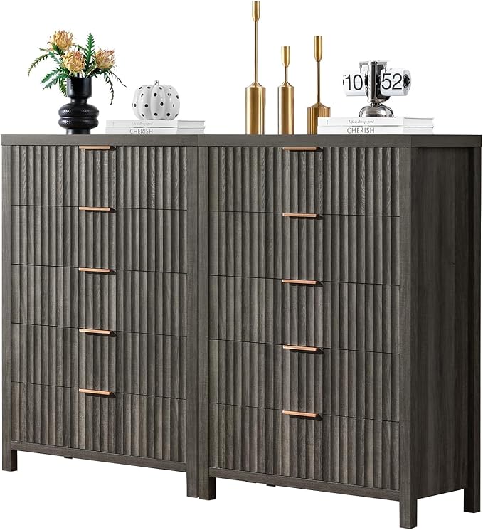 5 Drawers Dresser for Bedroom, 44 Inches Tall Modern Bedroom Dressers, Chest of by OAKHAMHOME