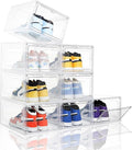 Attelite Clear Shoe Box, Plastic Stackable Shoe Storage Organizer by Attelite
