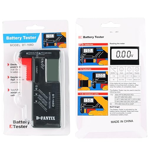 D-FantiX Digital Battery Tester, Universal Battery Checker Household Battery - Image 4