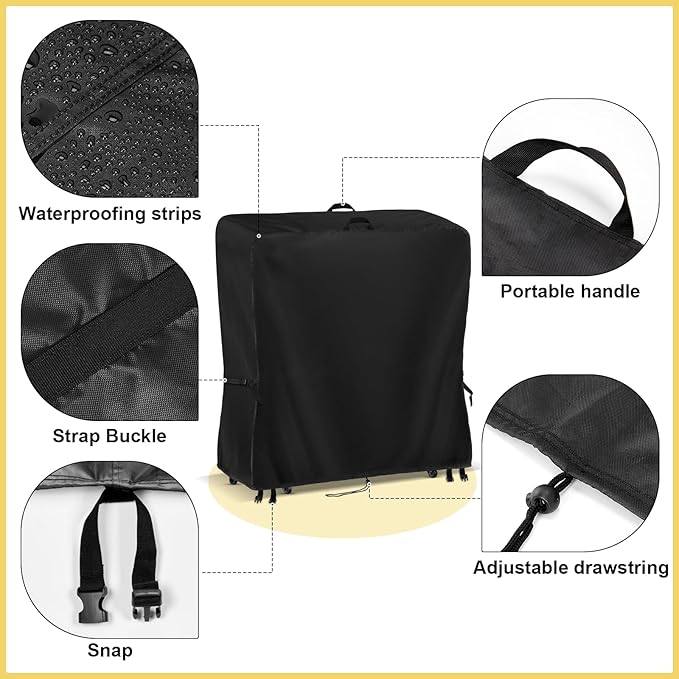 Hdenmist Outdoor TV Cover 58 Inch Weatherproof, Waterproof Outdoor TV Stand - Image 3