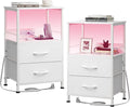 WLIVE White Night Stand Set of 2 by WLIVE
