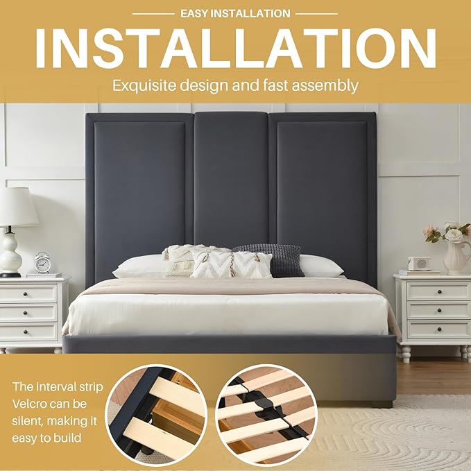 YUHUASHI Queen Size Bed Frame - Image 6
