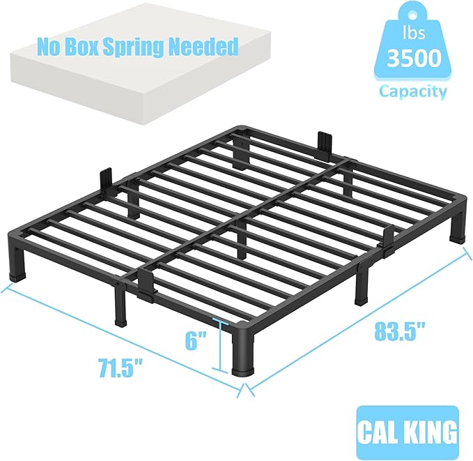 FUIOBYVV 6 Inch California King Bed Frame - Image 3
