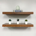 URBANDI, Rustic Floating Shelves, Hidden Bracket, Solid Wood, Heavy Duty by Hand-madeInUSA