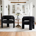 COLAMY Modern Velvet Accent Chairs Set of 2, Upholstered Barrel Chairs by COLAMYHOME