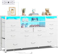WLIVE White TV Stand for 55, 65 inch TV, Entertainment Center by WLIVE