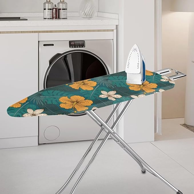 ZCFYGDX Hawaiian Flower Leaf Print Ironing Board Cover 2 Extra Large, Elastic - Image 2