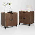 Royal Windsor Small Fluted Nightstand Set of 2 by RoyalWindsor