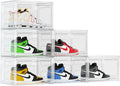 KEFA XL Shoe Storage Box Organizer, 6 Pack Shoe Boxes Clear Plastic Stackable by KEFASTORAGEBOX