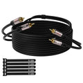 RCA Cable 15FT, 2RCA Male to 2RCA Male Stereo Audio Cable, 【Oxygen-Free Copper by Kxable