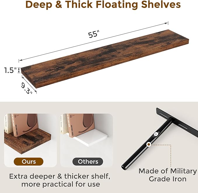 Fun Memories 55 Inch Floating Shelves - Image 3