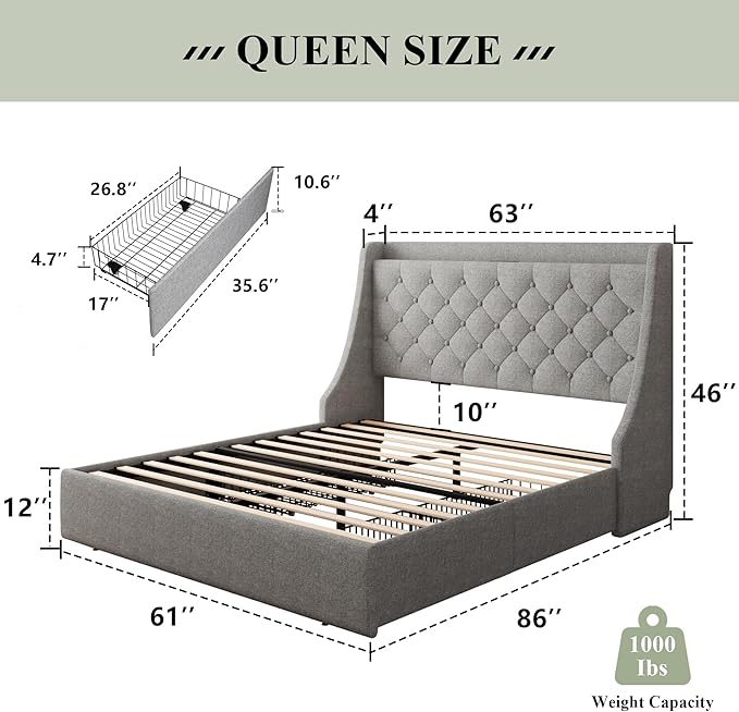 Feonase Queen Size Bed Frame - Image 7