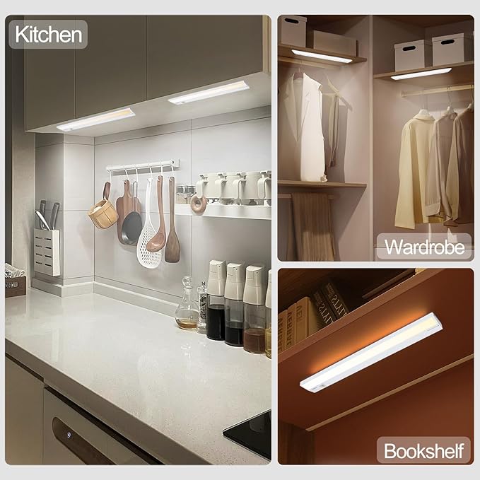 Ansen 4Packs of Under Cabinet Lighting Hardwired, 18IN 15W 998LM, Dimmable Led - Image 6