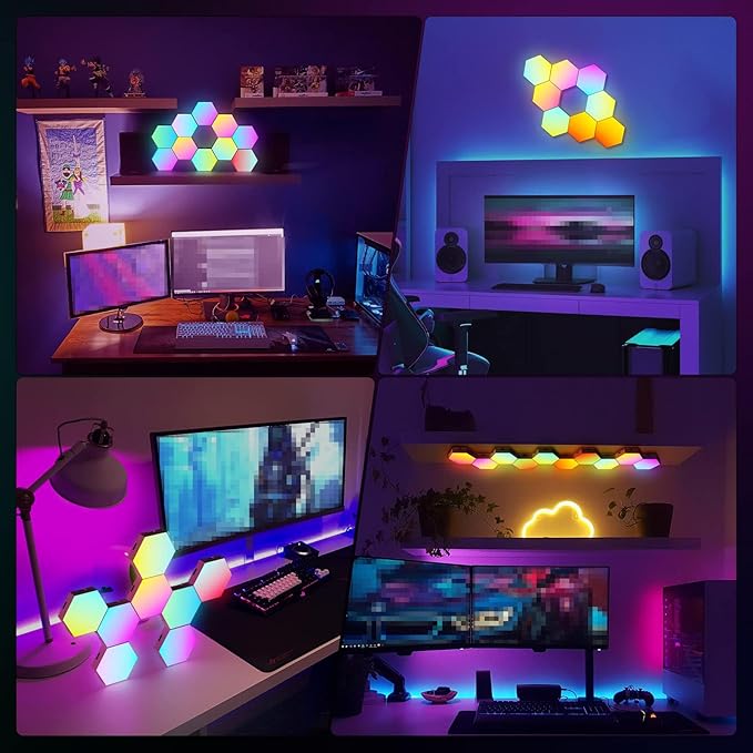Vcwtty Hexagon Lights Wall Panels, Smart LED Wall Lights - Image 7
