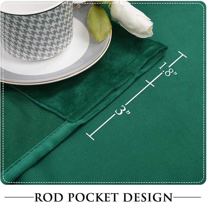StangH Emerald Green Velvet Curtains 84 inches - Image 3