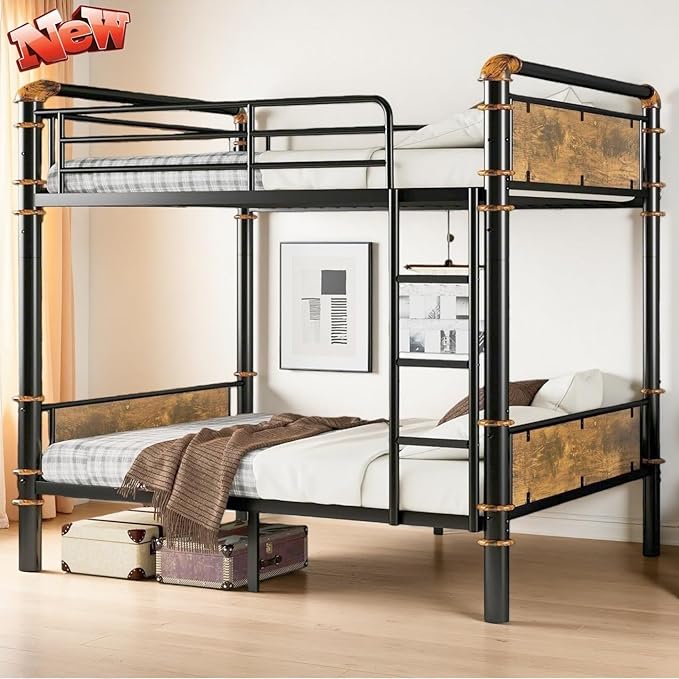 SIGONE Stronger & Safer Heavy Duty Twin XL Over Twin XL Size Bunk Bed by Unknown