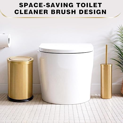 Maxdot 2 Pcs Gold Bathroom Trash Can - Image 6