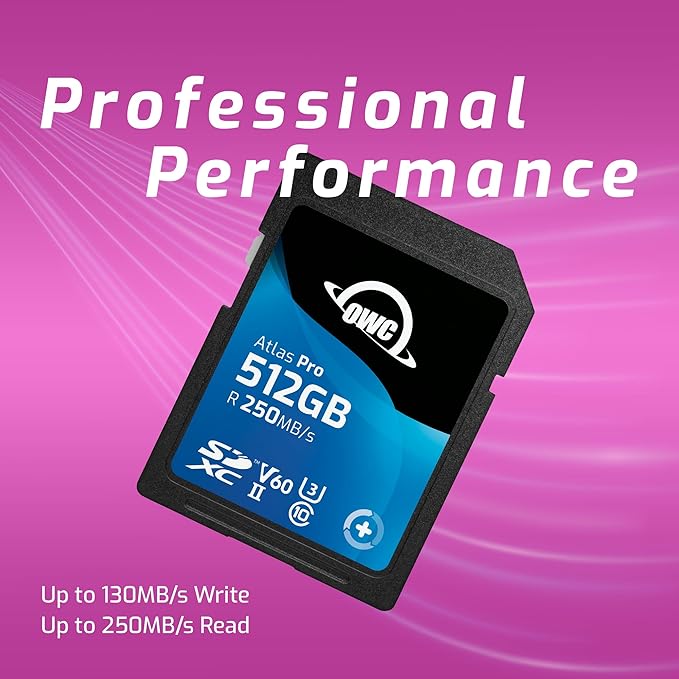 OWC Atlas Pro 512GB SDXC UHS-II V60 Media Card - Image 2