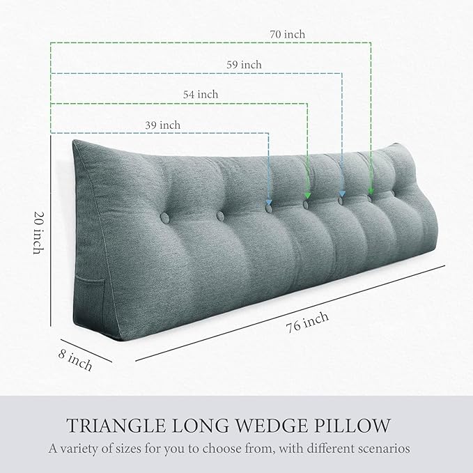 homecozy Wedge Headboard Pillow Dorm Room Reading Pillow Back Support - Image 4