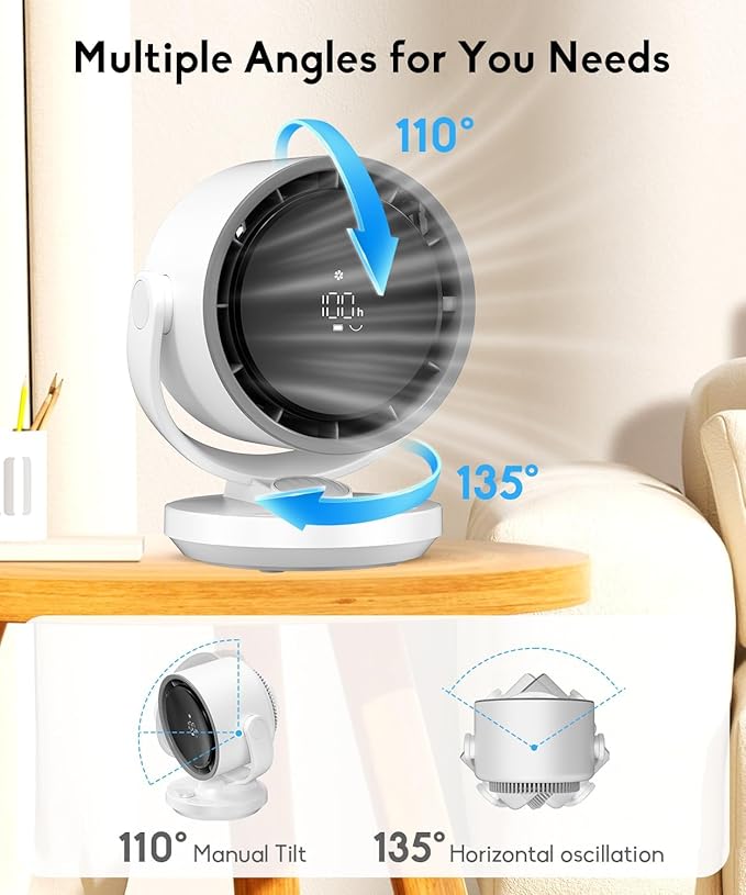 let'me Table Fan, 100-Speed Desk Fan - Image 4