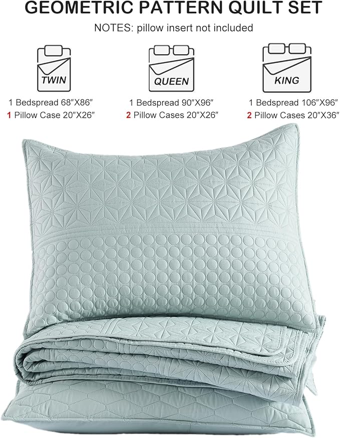 HORIMOTE HOME Sprout Green Twin Size Quilt Set - Image 7