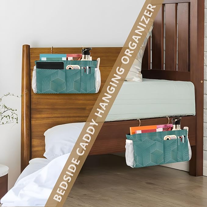 Bedside Caddy Hanging Bunk Bed Caddy Bed Organizer Hanging Pocket - Image 7