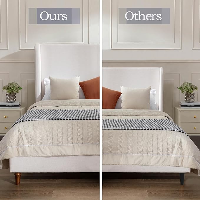 King Size Upholstered Platform Bed - Image 4