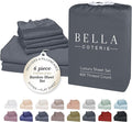 Bella Coterie 6 Piece Luxury Bamboo Viscose Queen Size Sheet Set | 100% by BC