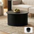 mopio Quin Tambour Round Circle Coffee Table by MopioInc