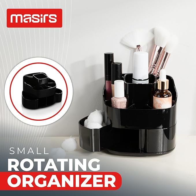 Masirs Small Rotating Makeup Organizer - Image 2