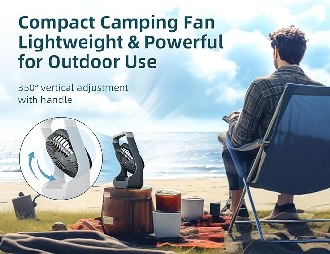 Svinkal Battery Powered Fan, 10000mah Portable Desk Fan - Image 5