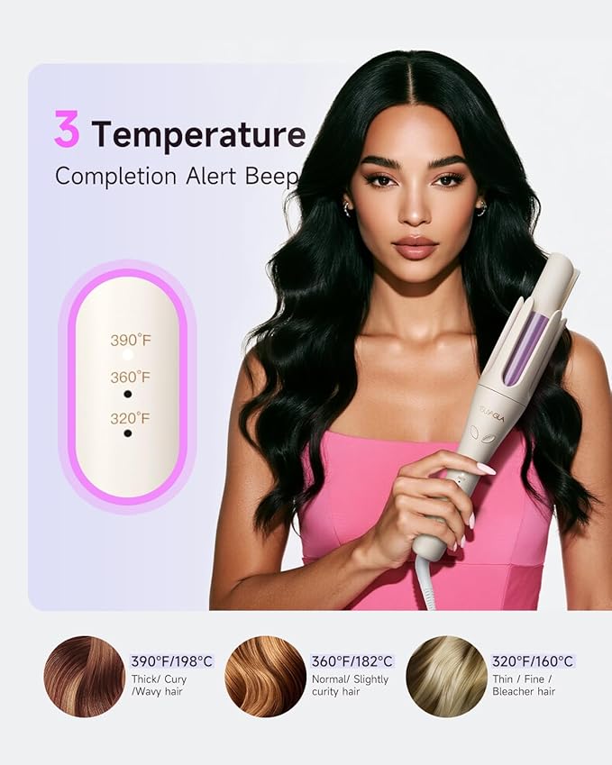 TSUYAGLA Automatic Hair Curler, 1 1/4 Inch Rotating Curling Iron - Image 6